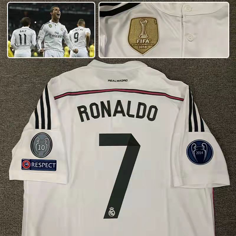 Áo Sweater Real Madrid Tay Ngắn Phong Cách retro 14 / 15