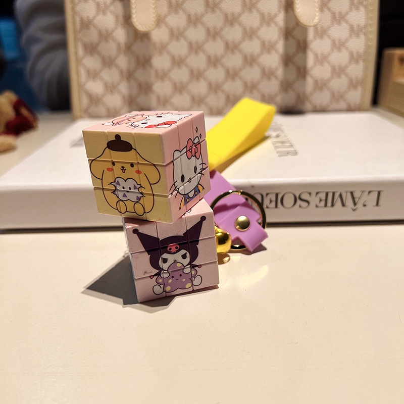 SANRIO Móc Khóa Hình Khối Rubik / Kuromi Hello Kitty Dễ Thương