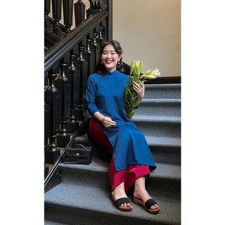 Set Áo Dài Rosemary tây thi Xanh cổ vịt