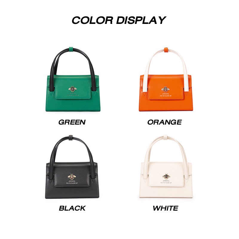 Mischa Túi Xách Đeo Vai Hình Vuông Cỡ Nhỏ Chất Liệu Da PU Phối Màu Tương Phản Thời Trang Cao Cấp