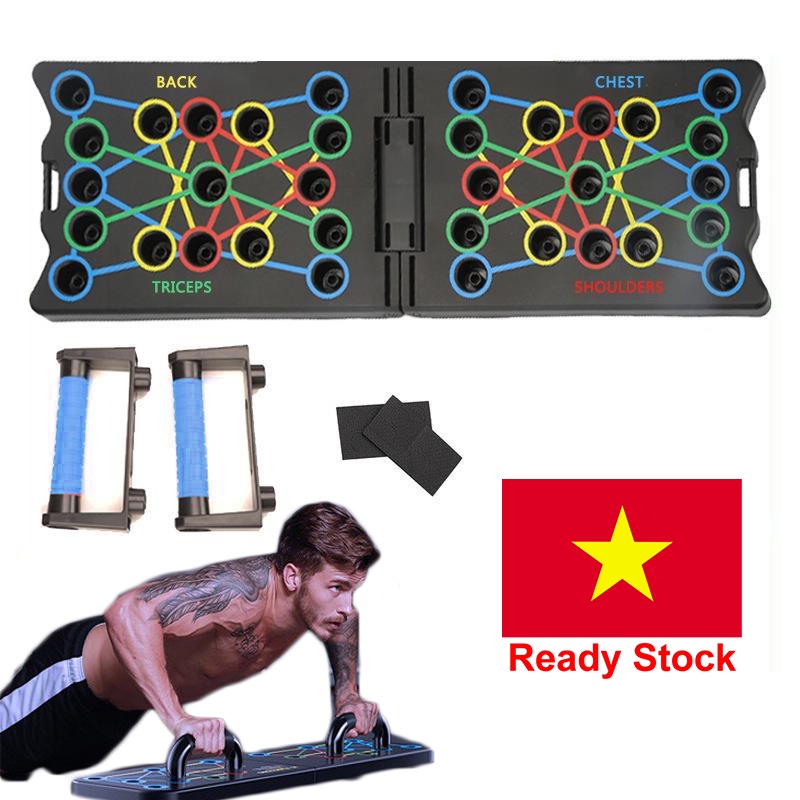 Dụng cụ tập hít đất chống đẩy đa năng 12-14 trong 1, Bộ bàn khung tập chống đẩy gym tại nhà ngực tay vai - MẪU MỚI 2023