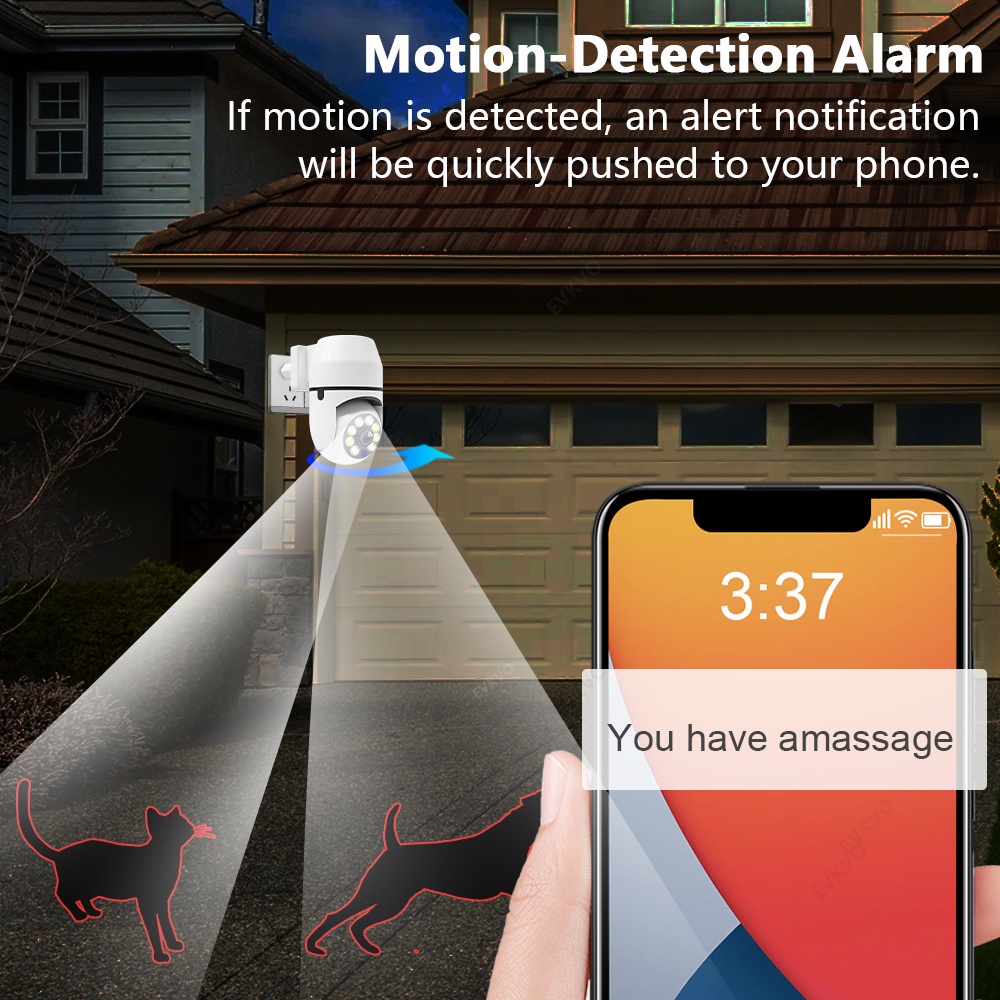 Ổ Cắm Điện Gắn Tường Xoay 360 Độ 5MP CCTV° Máy Theo Dõi Sức Khỏe Kết Nối WIFI PTZ IP Màu Sắc Tự Động