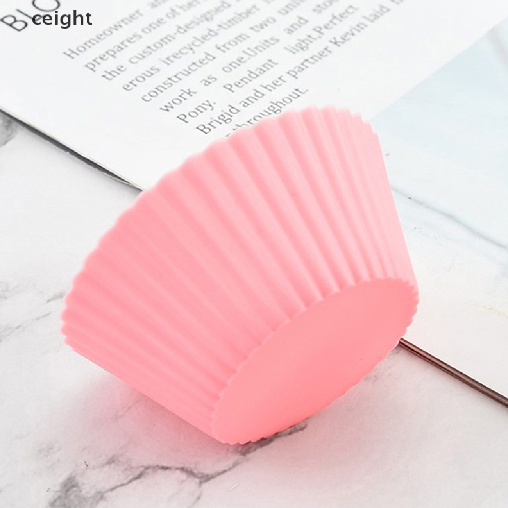 Set 7 Khuôn Silicon Làm Bánh Muffin Hình Tròn Tiện Dụng Cho Nhà Bếp