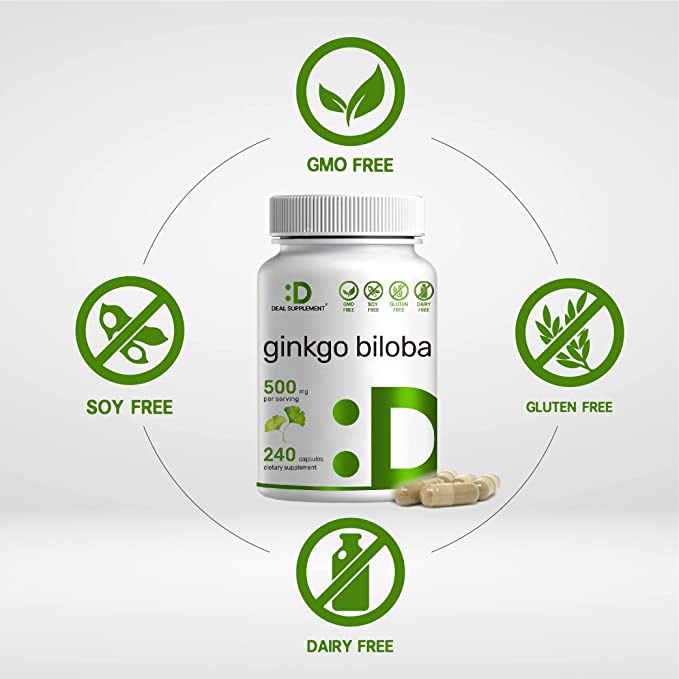 Deal Supplement Ginkgo Biloba 500mg - Viên uống bổ não, hỗ trợ trí nhớ và sự tập trung 240 viên