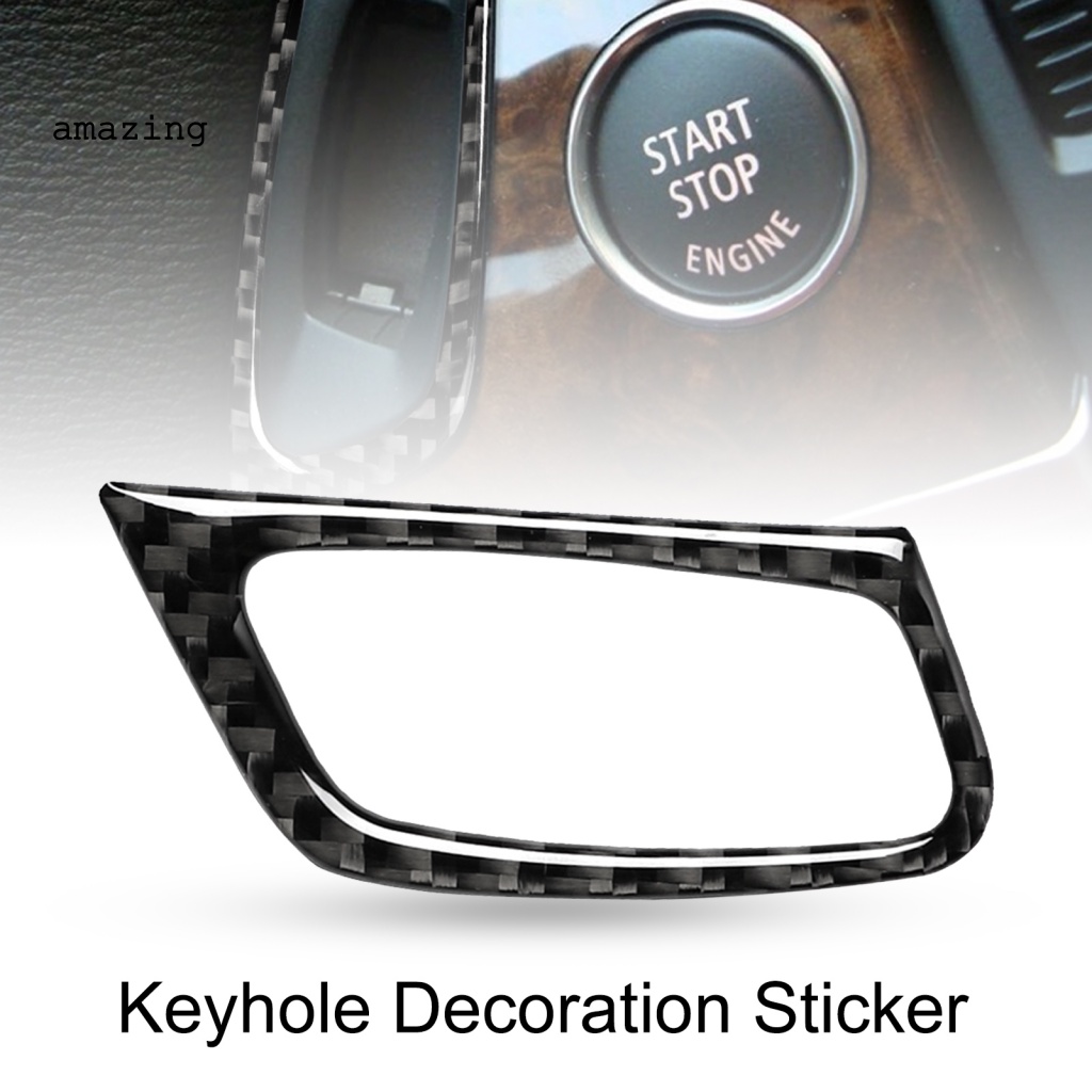 Sticker Sợi Carbon Dán Bảo Vệ Lỗ Khóa Trái / Phải Cho Xe Hơi BMW E70 E71 X5 X6 2009-2013