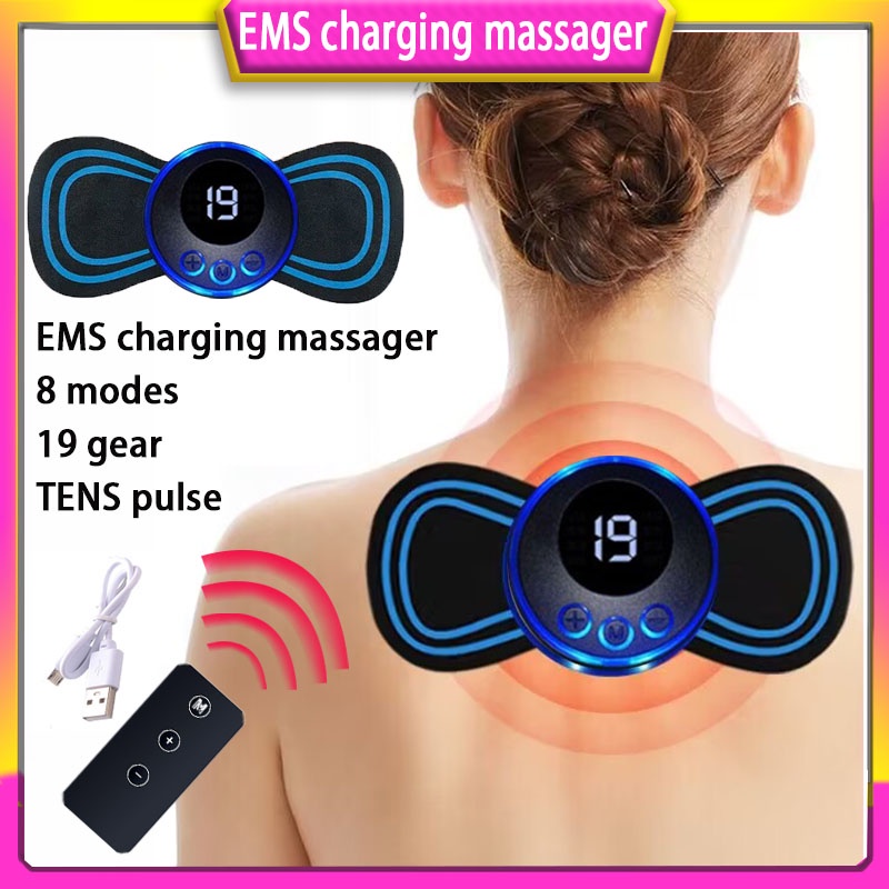 Miếng Dán Massage Giảm Đau Cơ Bắp EMS Điều Khiển Từ Xa Sạc USB