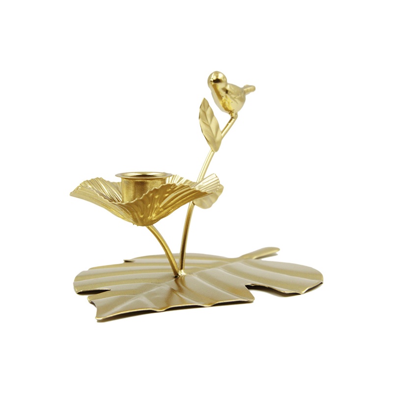 Giá Đỡ Nến Bằng Sắt Hình Tổ Chim Và Hoa Sen Độc Đáo Trang Trí Nhà Cửa / Tiệc Cưới