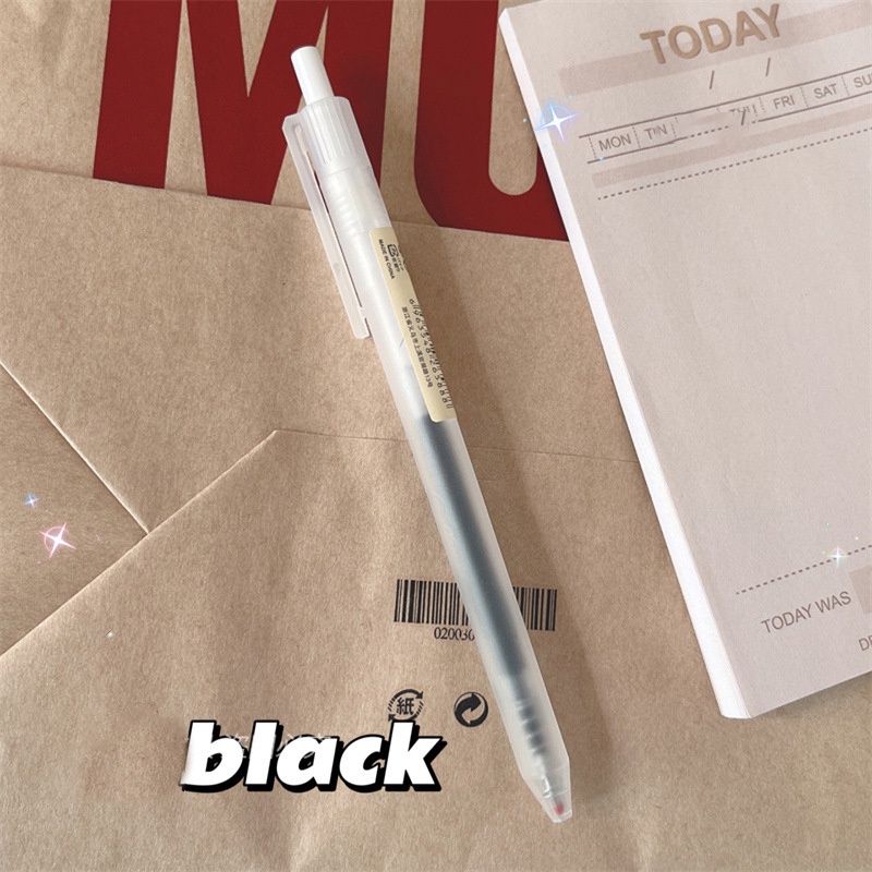 Muji Bút Mực Nước Ngòi 0.5mm Màu Đỏ Đen Xanh Dương