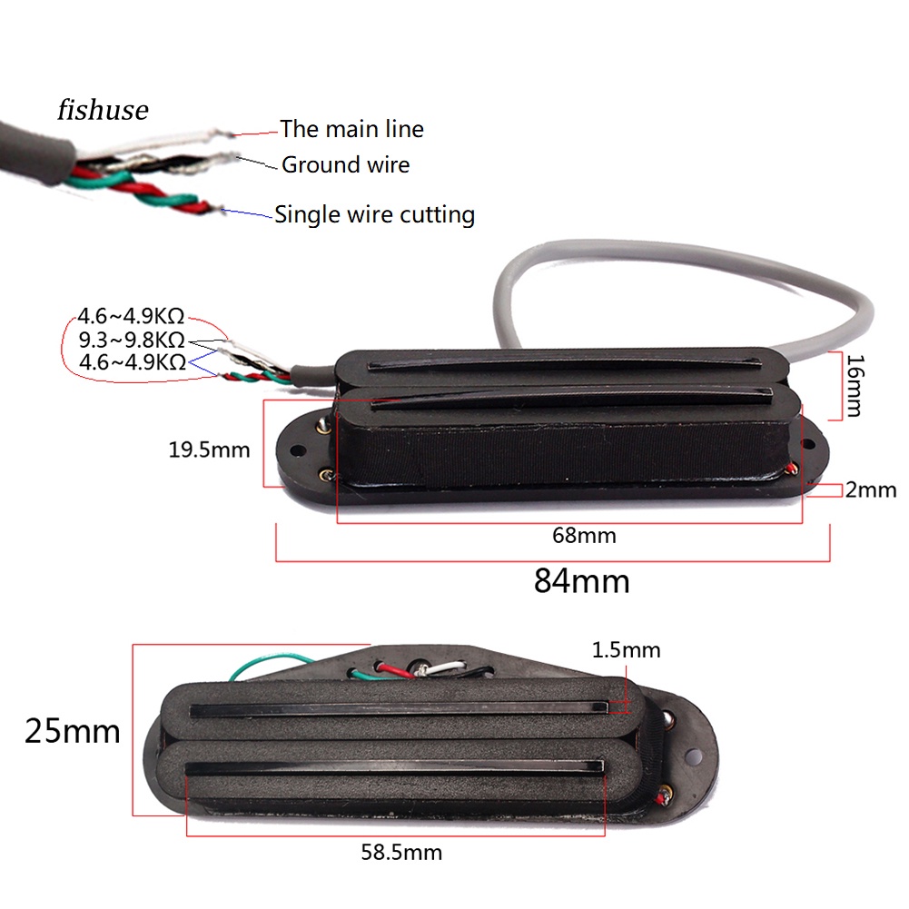 Pickup Mini Humbucker Cho Đàn Guitar Stratocaster ST