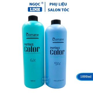 Oxy trợ nhuộm bomane 3% 6% 9% 12%, thuốc oxi nhuộm tóc 1000ml không xót da đầu