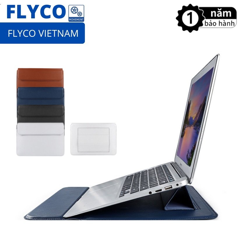 Túi chống sốc bao da đựng Laptop / Macbook chống nước, xước Cao Cấp 13 3 14 15 6 inch Flyco PU08 máy Cặp balo nam nữ