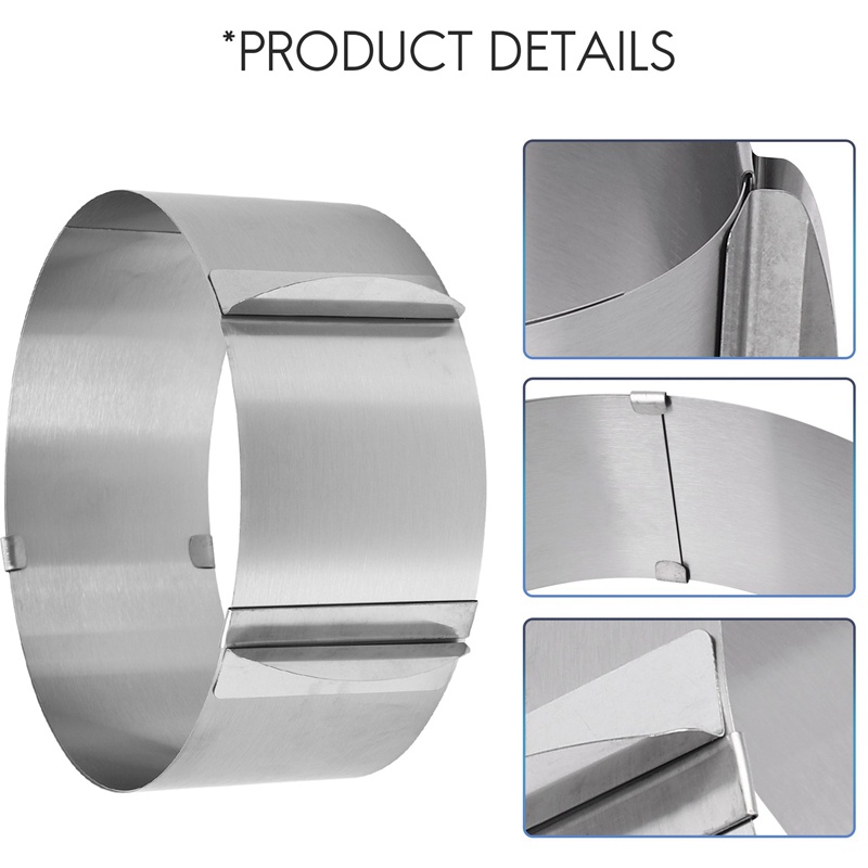 Khuôn Làm Bánh Hình Tròn 6-12 Inch Bằng Thép Không Gỉ Tùy Chỉnh Tiện Dụng