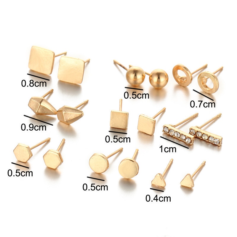 Khuyên tai AY kiểu hình học thời trang cho nữ