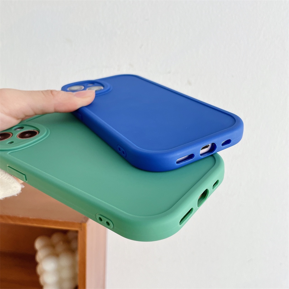 Ốp Điện Thoại TPU Mềm Mỏng Màu Kẹo Cho IPhone 14 13 12 11 Pro Max X XR 8 7 Plus