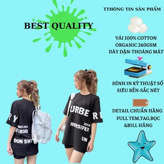 Áo Burberry nam nữ form rộng tay lỡ vải cotton organic Áo Phông Burberry nam nữ phong cách luxury and casual