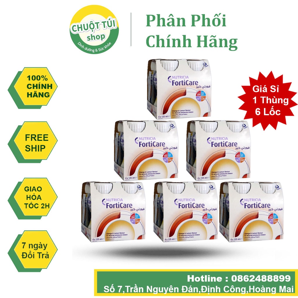 Sữa Nước Forticare sữa dinh dưỡng cho người bị K chai 125ml 1 lốc 4 chai
