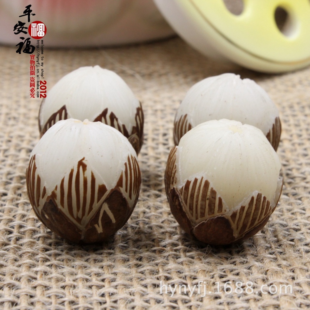 Chuỗi Hạt Bồ Đề Màu Trắng Hình Hoa Sen / Ngôi Sao / Mặt Trăng