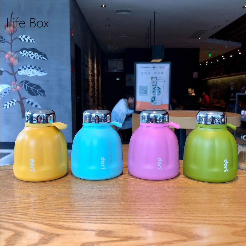 Bình Nước Giữ Nhiệt Bằng Thép Không Gỉ 304 Họa Tiết Hoạt Hình Dễ Thương