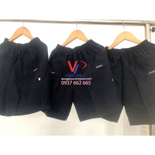 Quần short học sinh nam tiểu học, quần short bé trai màu xanh đen lưng thun đầy đủ size