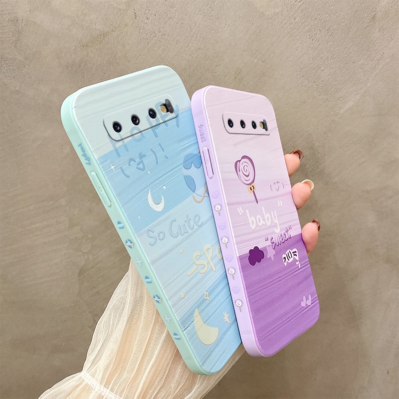 Ốp Điện Thoại Silicon Chống Sốc Họa Tiết Hoạt Hình Cho Samsung Galaxy S10 plus S10 4G