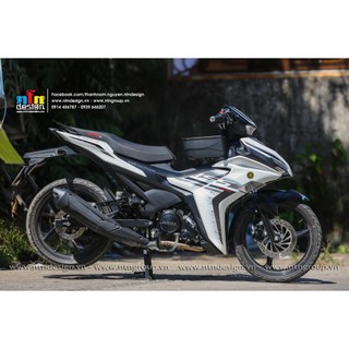 Tem rời exciter 155 trắng đỏ đen mẫu y16zr 2023