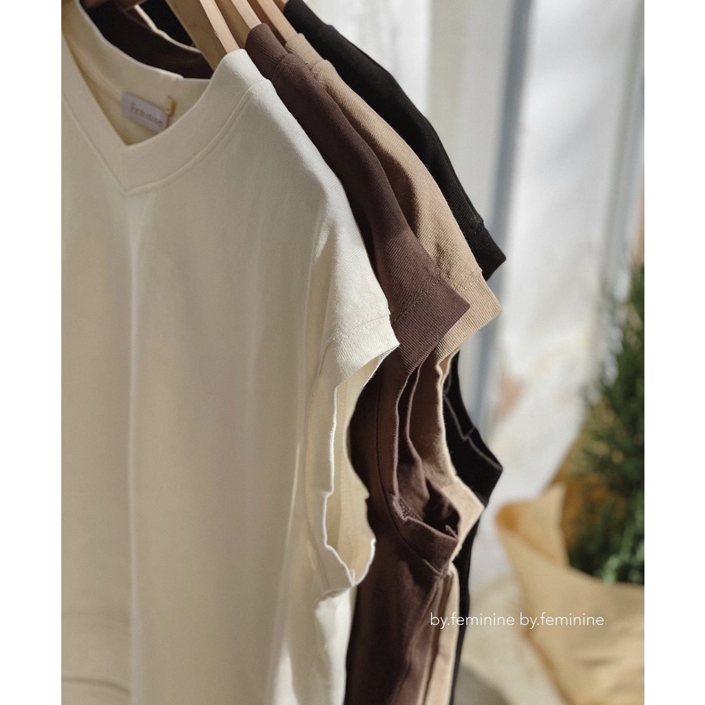 Áo thun oversize cổ tim AophongCOTIM963