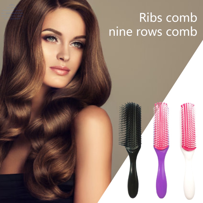 Lược Chải Tóc Xoăn Thẳng 9 Hàng Có Thể Tháo Rời Cho Salon Làm Tóc Tại Nhà