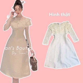 {video thật} ĐẦM DỰ TIỆC PHA REN Chuẩn Xịn[Có sẵn]