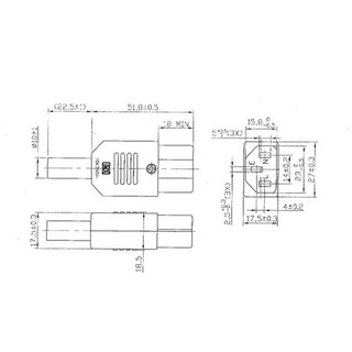 Jack cắm 3 chân AC 220V