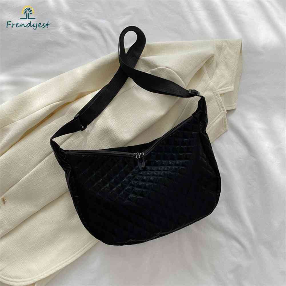 Túi Đeo Chéo Vải Bông Mềm Thời Trang Thu Đông Cho Nữ