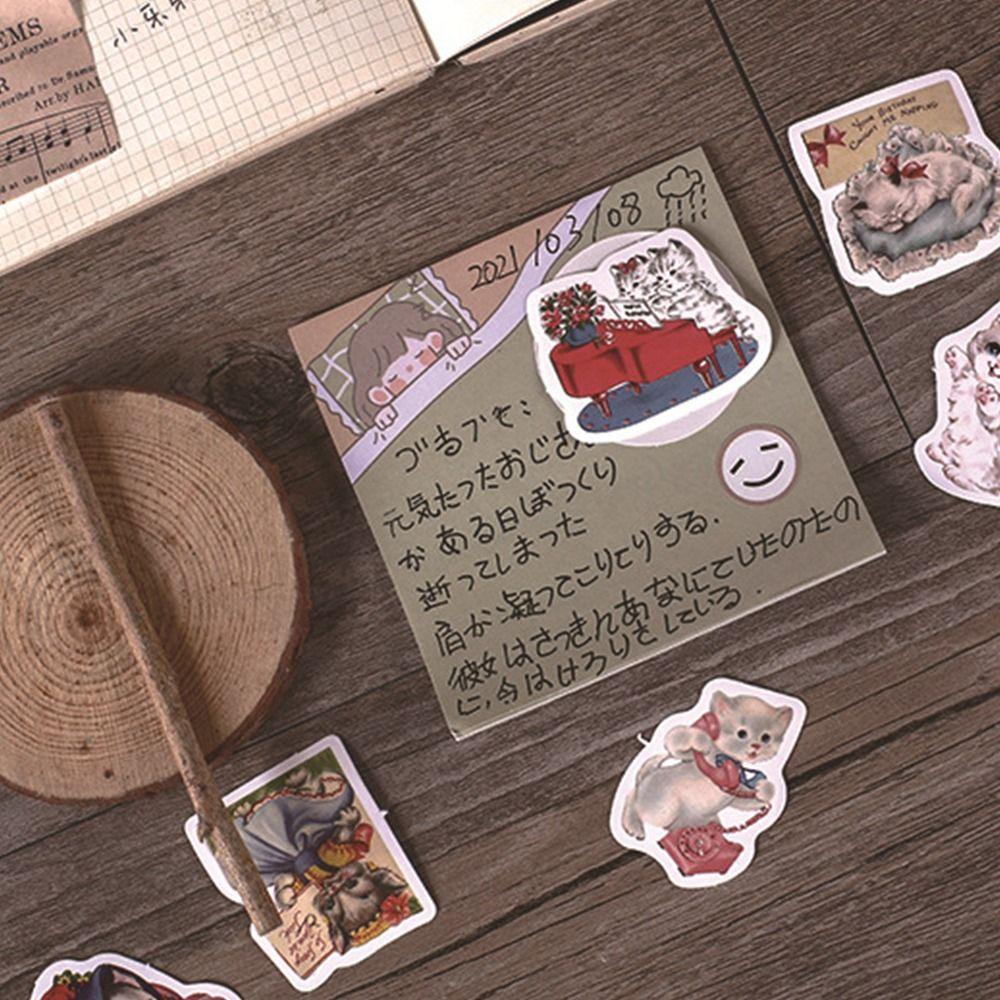 AUGUSTINA Miếng Dán Trang Trí Sổ Tay / Điện Thoại / Album Hình Mèo Kitty Dễ Thương DIY