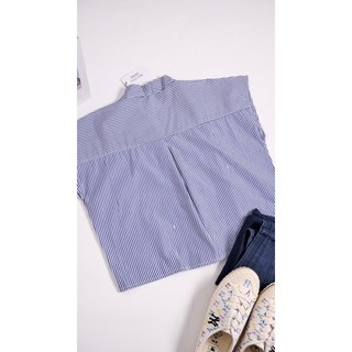 Áo sơmi shojo tay cộc, cổ v