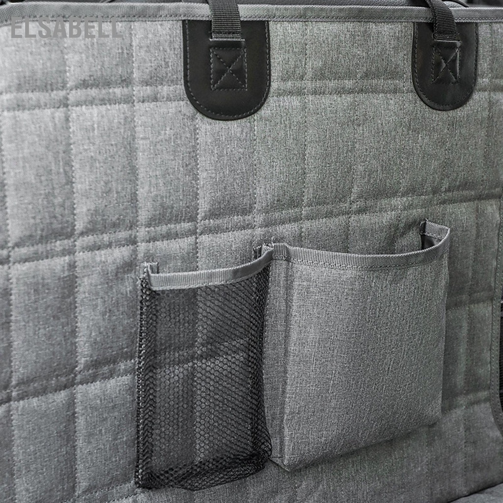 Elsabell. Đệm ô tô dạng treo Tấm lót ghế sau ô tô cho chó mèo thú cưng Không thấm nước vải Oxford thoáng khí