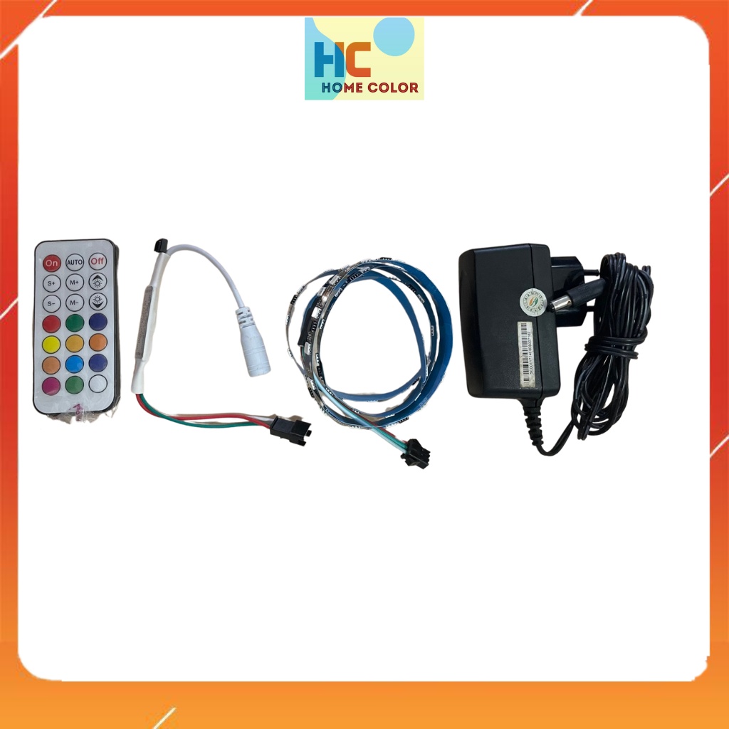 Led digital rainbow trang trí bàn làm việc máy tính