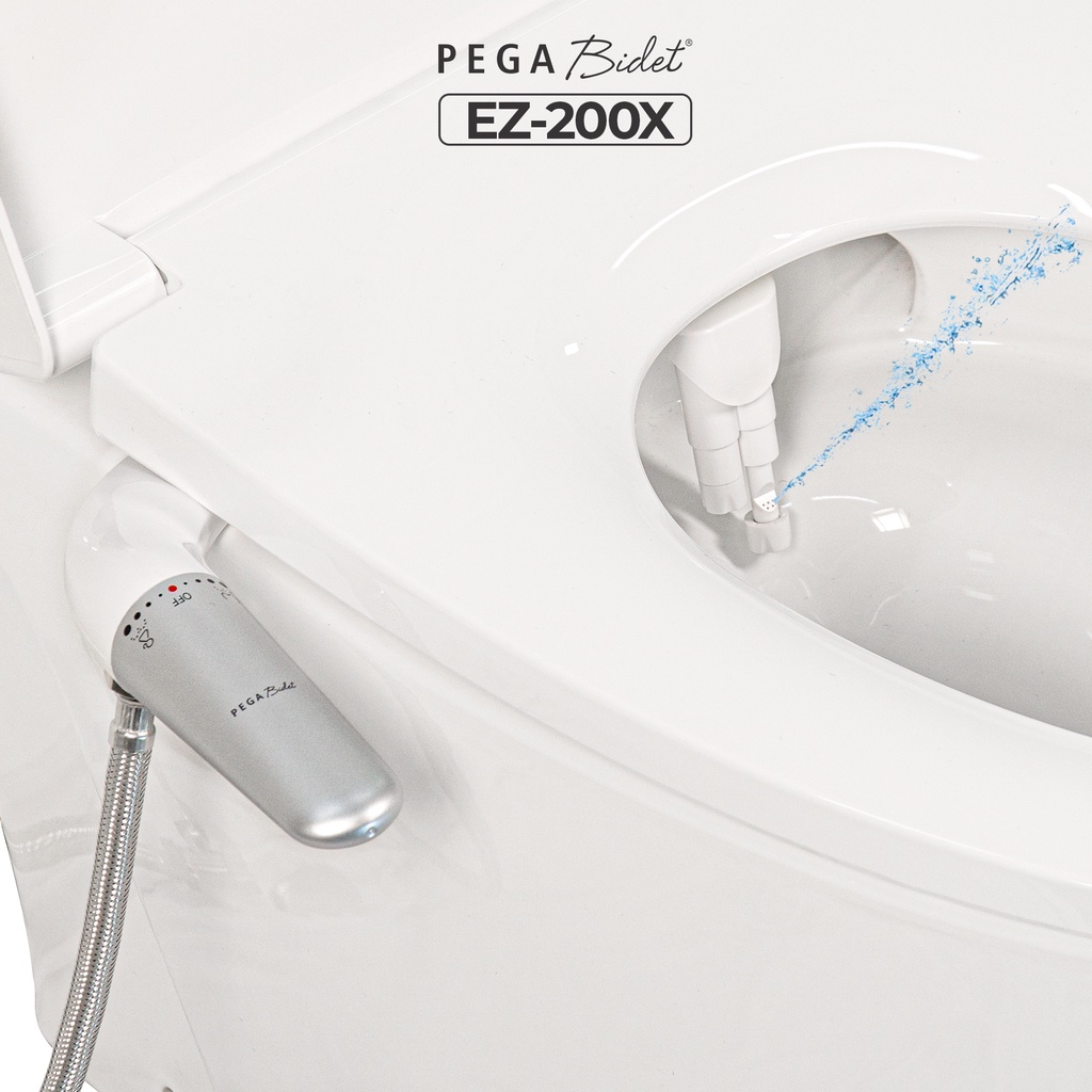 Vòi Xịt Rửa Vệ Sinh Thông Minh PEGA Bidet EZ-200 Gắn Bồn Cầu Công Nghệ Mới, Siêu Mỏng 2 Vòi Rửa - Dòng bán chạy tại Mỹ