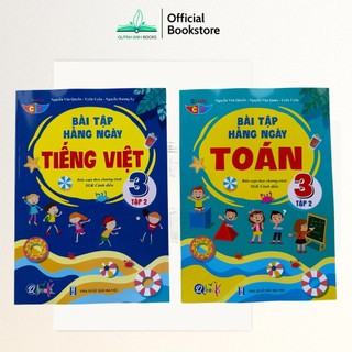 Sách - combo bài tập hằng ngày toán và tiếng việt lớp 3 - tập 2 - cánh diều 2 quyển