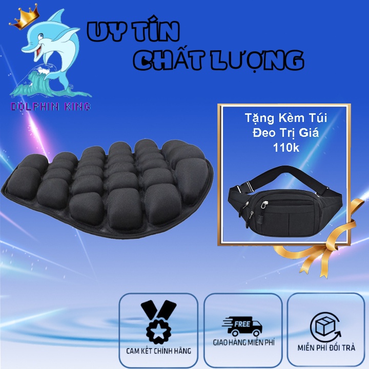 Đệm lót yên xe máy - Lót yên xe máy cao su tự nhiên - Đệm yên xe máy chống ê mông, Dolphin_King