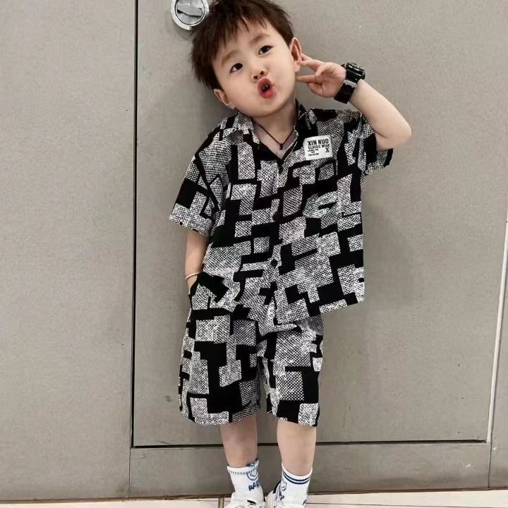 Set Áo Thun Ngắn Tay Và Quần Short Thời Trang Mùa Hè Mới Cho Bé Trai