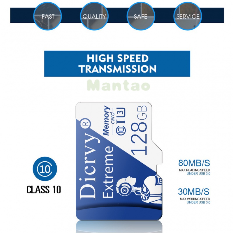 Thẻ Nhớ Micro SD Hiệu Dicrvy Dung Lượng 512GB 256GB 128GB