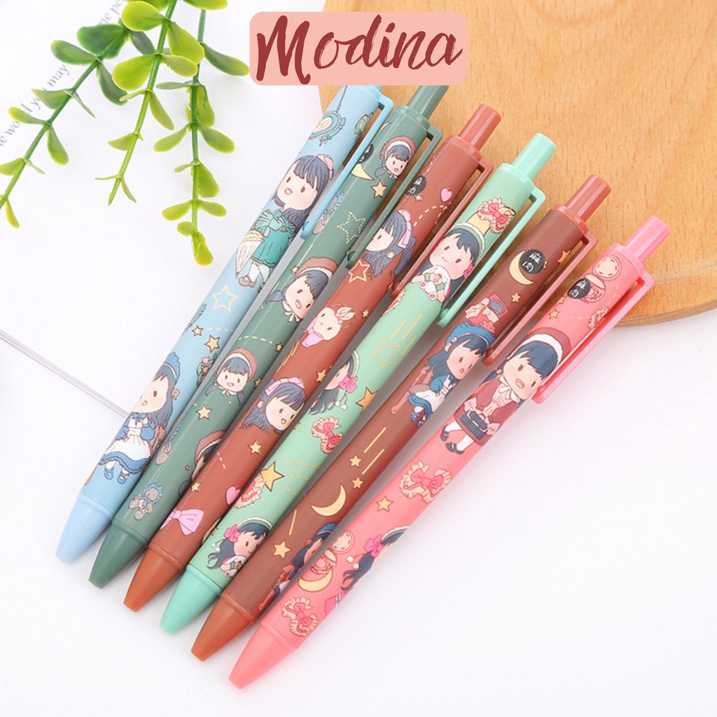 But bi mực gel đen vỏ hình cô bé mùa đông giáng sinh noel dễ thương phong cách Nhật Bản