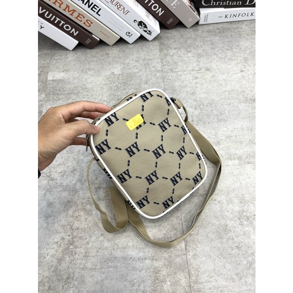 Túi Đeo Chéo Nam Nữ M.L.B In Full Màu Be Đầy Đủ Tem Tag Siêu Đẹp, Hàng Chính Hãng.