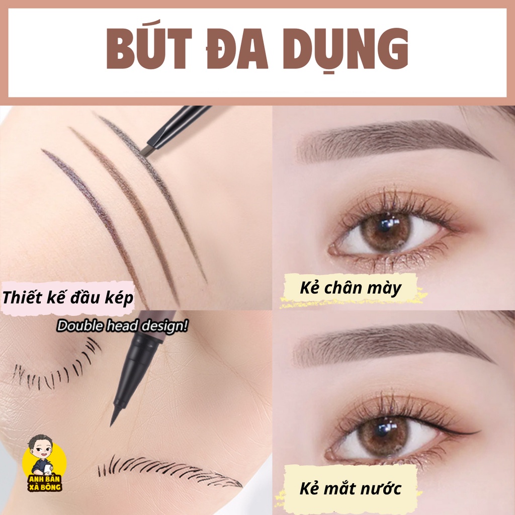 Bút Kẻ Mắt Hai Đầu WODWOD Double Headed Eyebrow Eyeliner Pencil W941