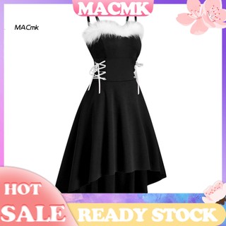< Cod > Đầm Dự Tiệc Dáng Ôm Không Tay Eo Cao Viền Thấp Mùa Thu Cho Nữ