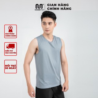 Áo tanktop tập gym INSIDEMEN sát nách 2 màu trẻ trung nam tính chất vải co giãn thoải mái ITT001S1