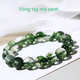 Vòng tay tay pha vết nứt xanh lá tự nhiên dùng làm quà tặng sinh nhật cho nam nữ/ cặp đôi
