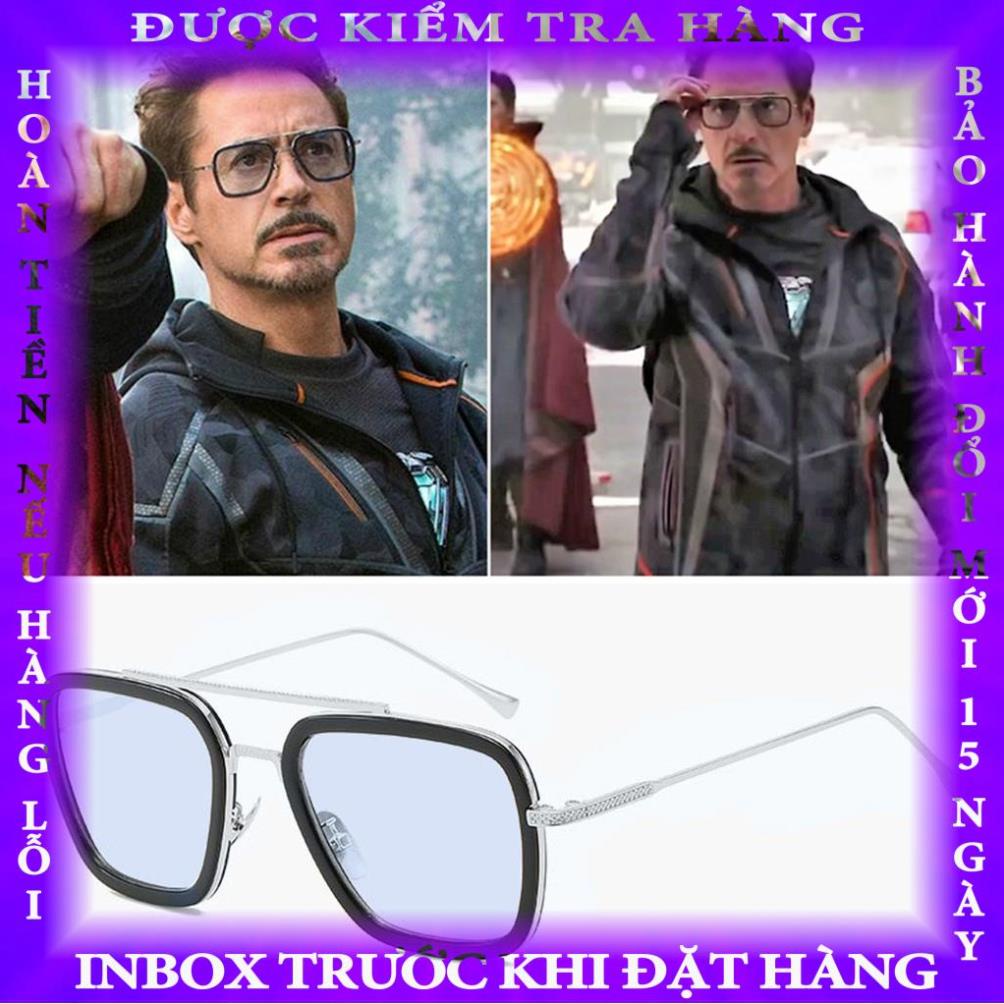 Kính mát SAMJUNE gọng vuông phong cách nhân vật Tony Stark phim The Avengers cho nam trantu