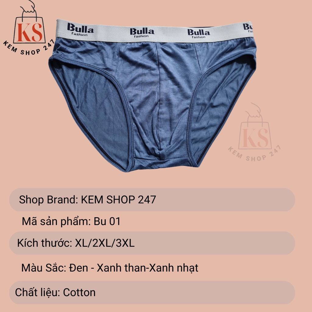 Quần Lót Nam Cotton Bulla Co dãn 4 chiều, Quần Sịp Nam Cao Cấp