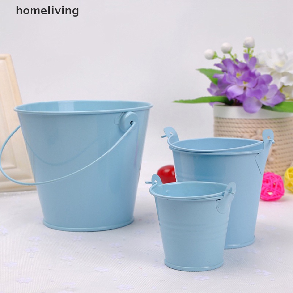 Xô Kim Loại Mini Đựng Kẹo Nhiều Màu Trang Trí Tiệc Cưới DIY