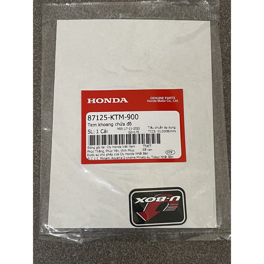 Tem Ubox Future Neo, Fu X, Fu 2, anpha bụng hàng chính hãng 87125KTM900