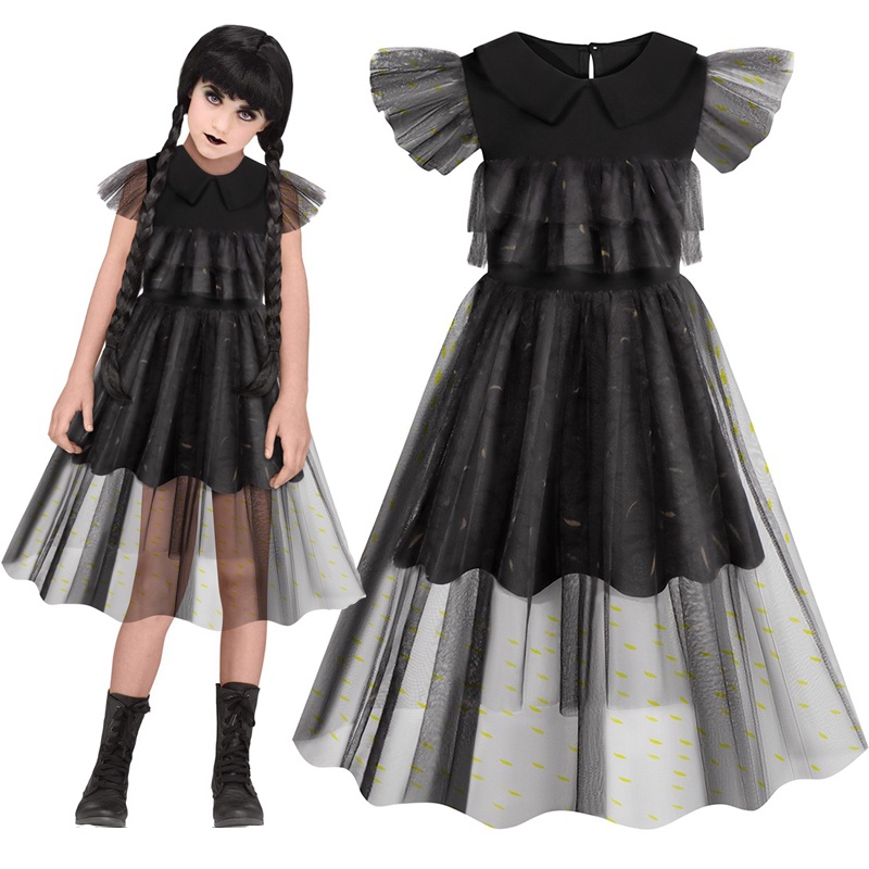 Đầm Lưới Hóa Trang Nhân Vật Vestidos 2023 Mới Cho Bé Gái 4-10 Tuổi